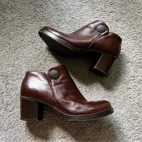 DANSKO Women's Amelia Size EU 38 Brown Leather Zip Block Heel Ankle Boots Zip - Picture 1 of 5